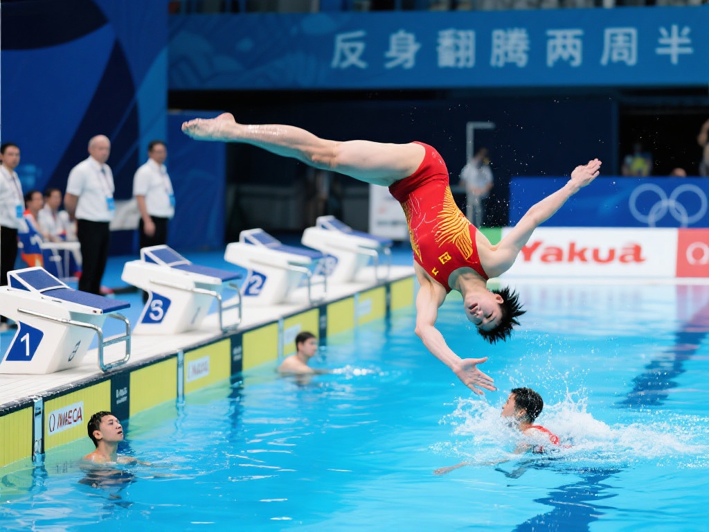 特别是在某轮比赛中，主打动作“反身翻腾两